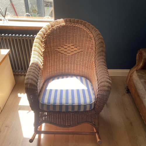 Large rattan wicker rocking - wicker,