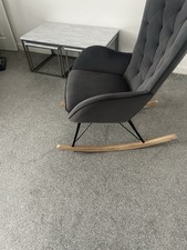 Upholstered Velvet Rocking