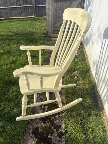 Painted wooden rocking chair - painted,