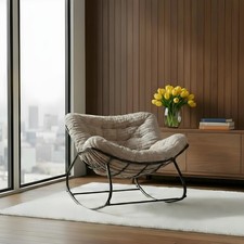 OHS Ribbed Rocking Chair Faux