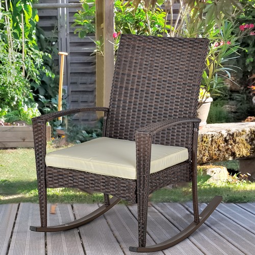 Rattan rocking chair - rattan, rocker
